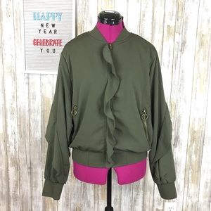 Olive Bomber Jacket